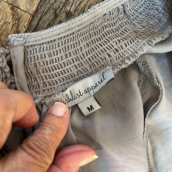 Wishlist Apparel Gray Satin Bodysuit - Picture 3 of 9